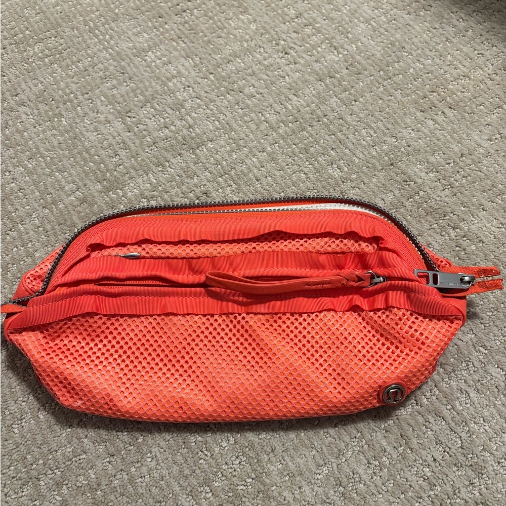 Lululemon Orange Mesh Toiletry Bag